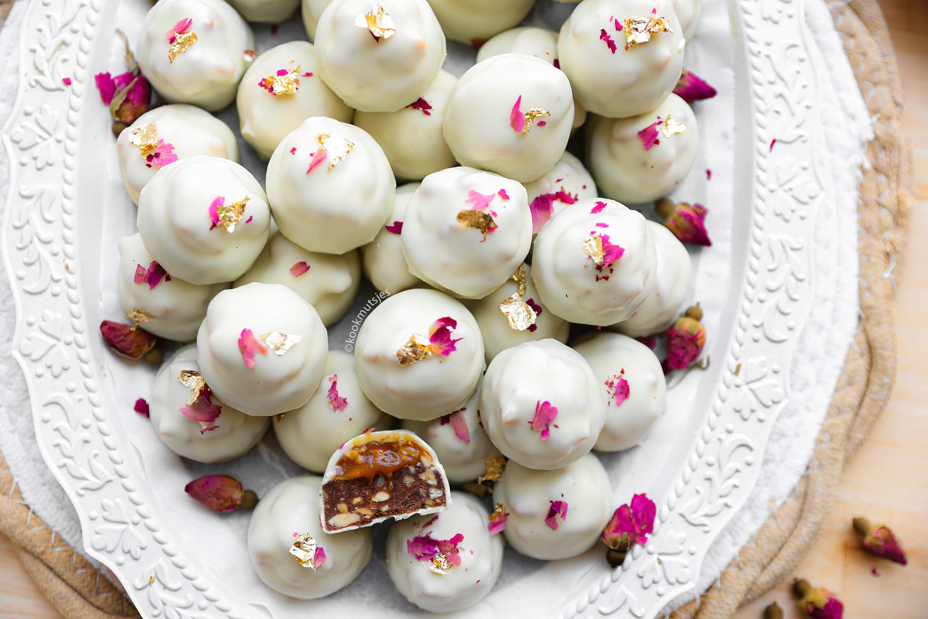 No Bake Rosa Koekjes