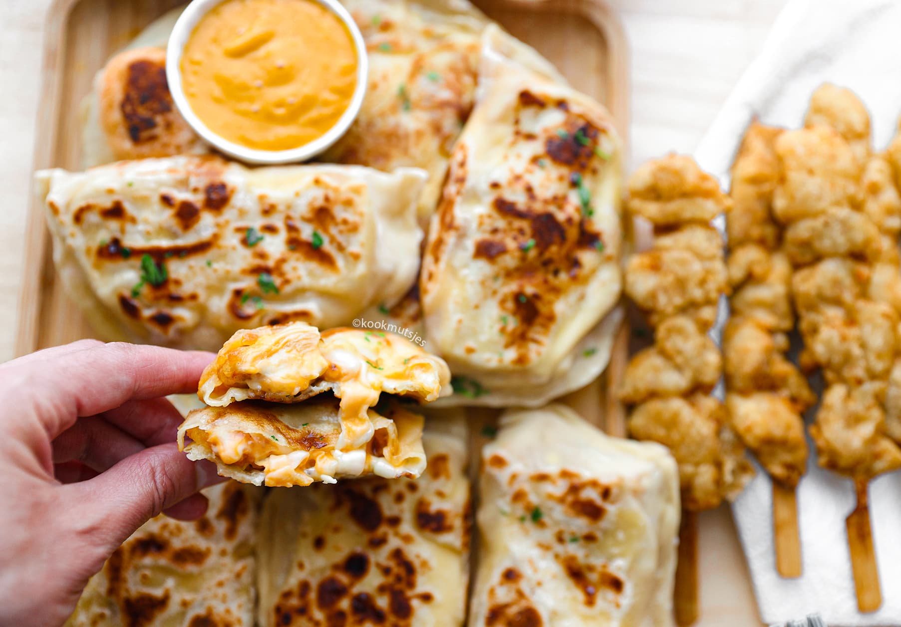 Flatbread met Krokante Kip